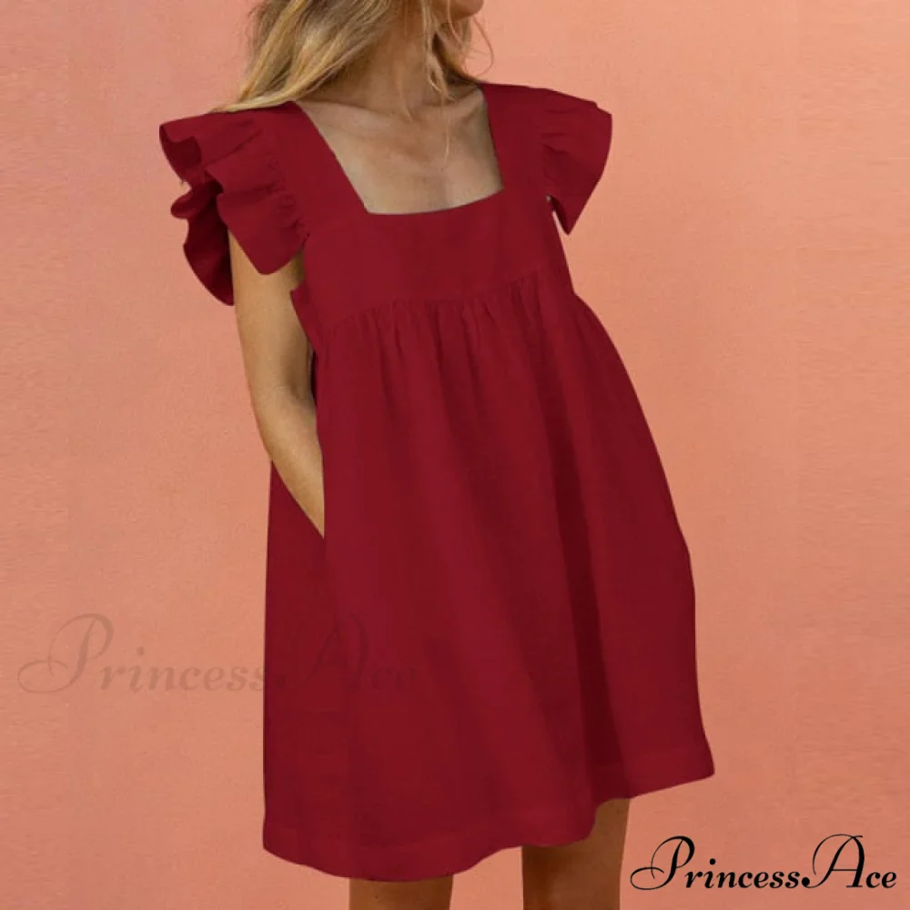 Elegant Butterfly Sleeve Beach Party Dress - Image 7