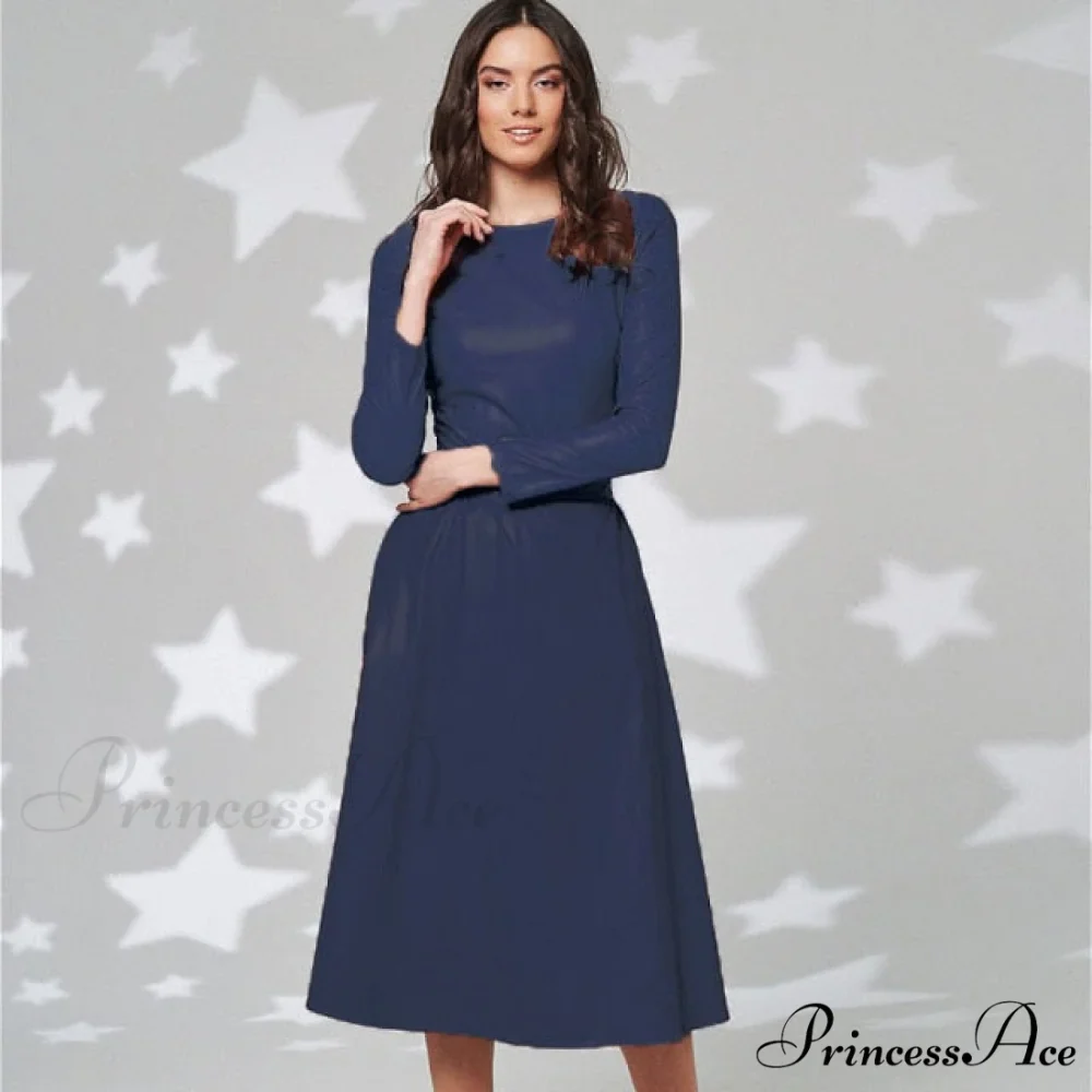 Women Long Sleeve Slim Fit PU Dress - Image 7