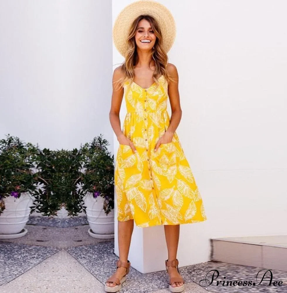 Midi Button Backless Polka Dot Striped Dress - Image 19
