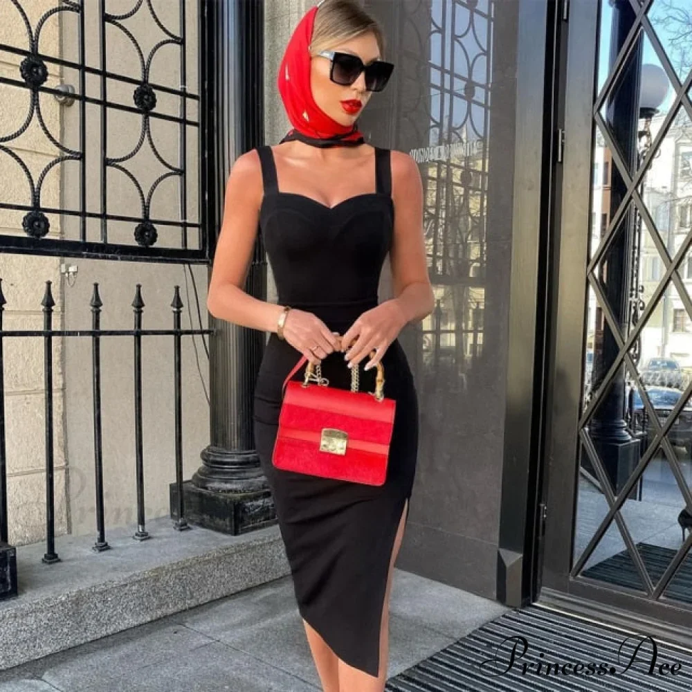 Spaghetti Strap Bodycon Bandage Dress - Image 3