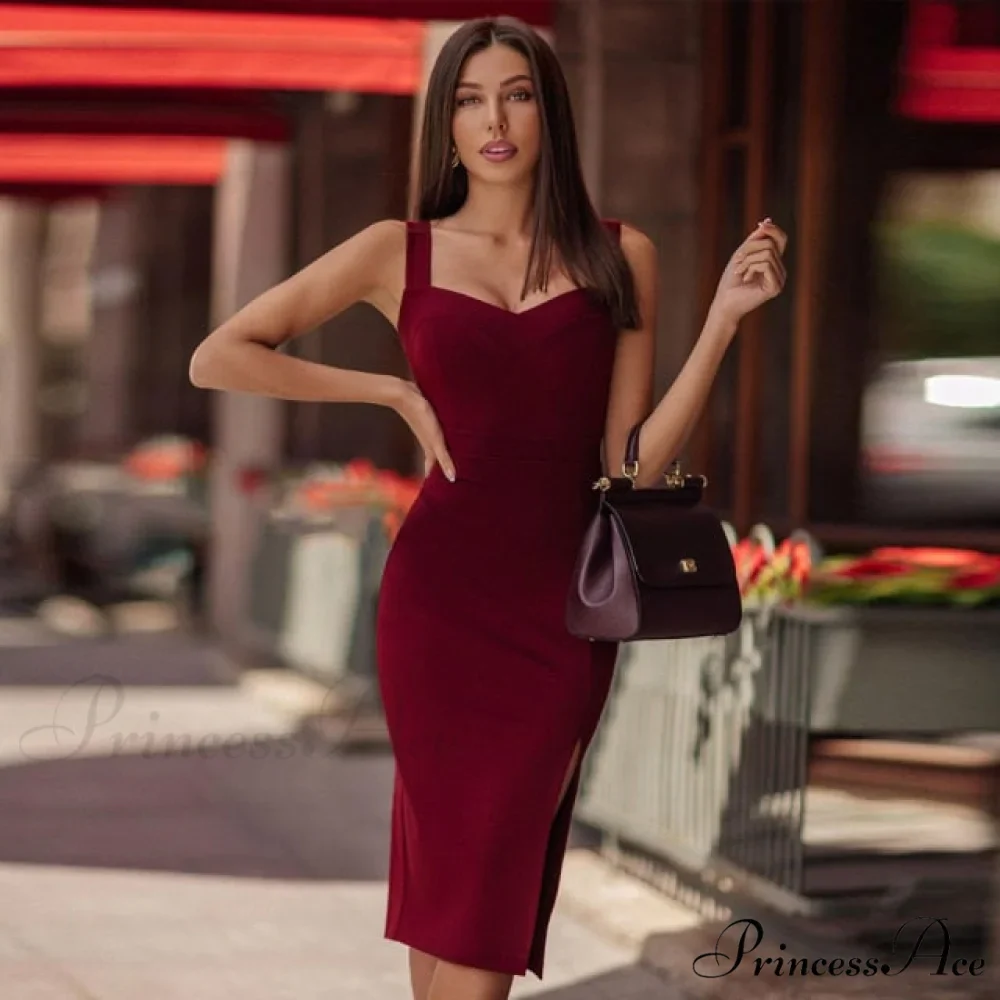 Spaghetti Strap Bodycon Bandage Dress - Image 4
