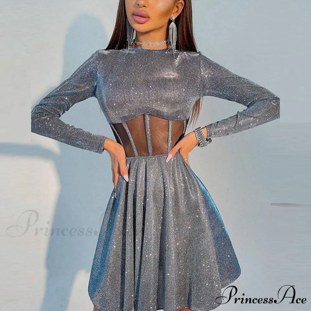 New Femme Sexy hiny Bright Fluffy Dress - Image 2