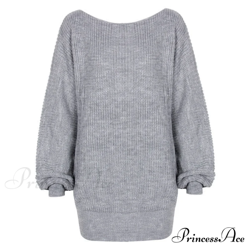 Lantern Sleeve Oversized Fashion Knitted Dress - Image 6