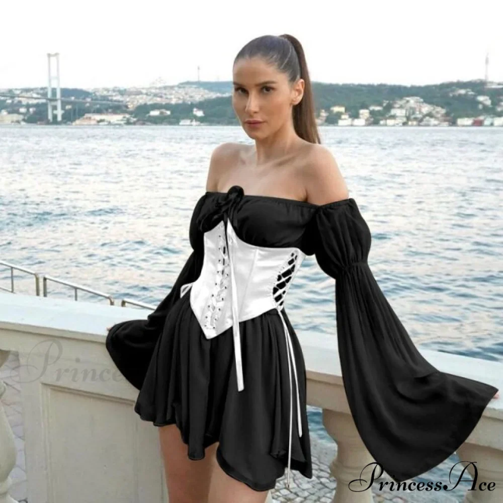 Vintage Flare Sleeve Party Bandage Mini Dress - Image 11