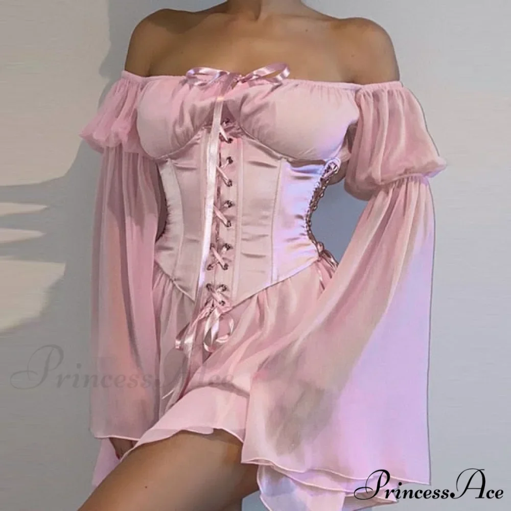 Vintage Flare Sleeve Party Bandage Mini Dress - Image 5