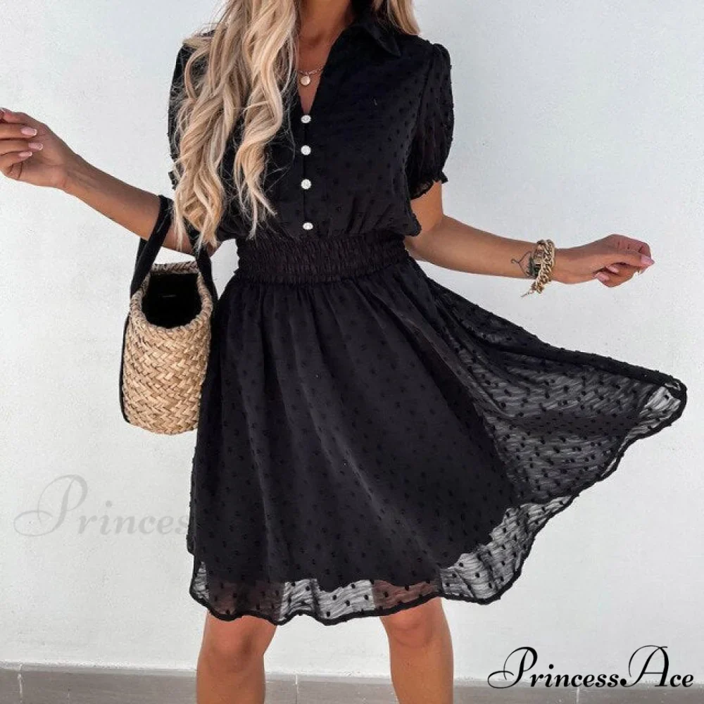 Elegant Crochet Lace Patchwork Flower Dress - Image 4