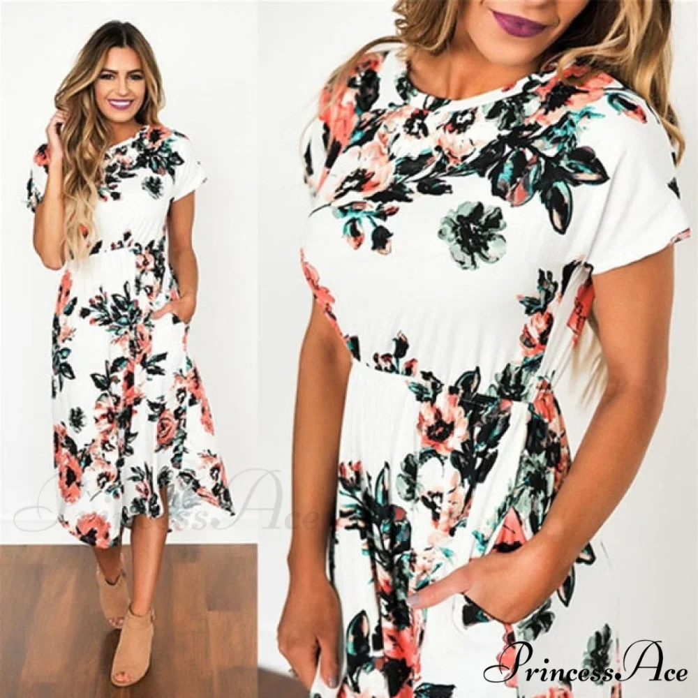 Ladies White Maxi Evening Party Dress - Image 11