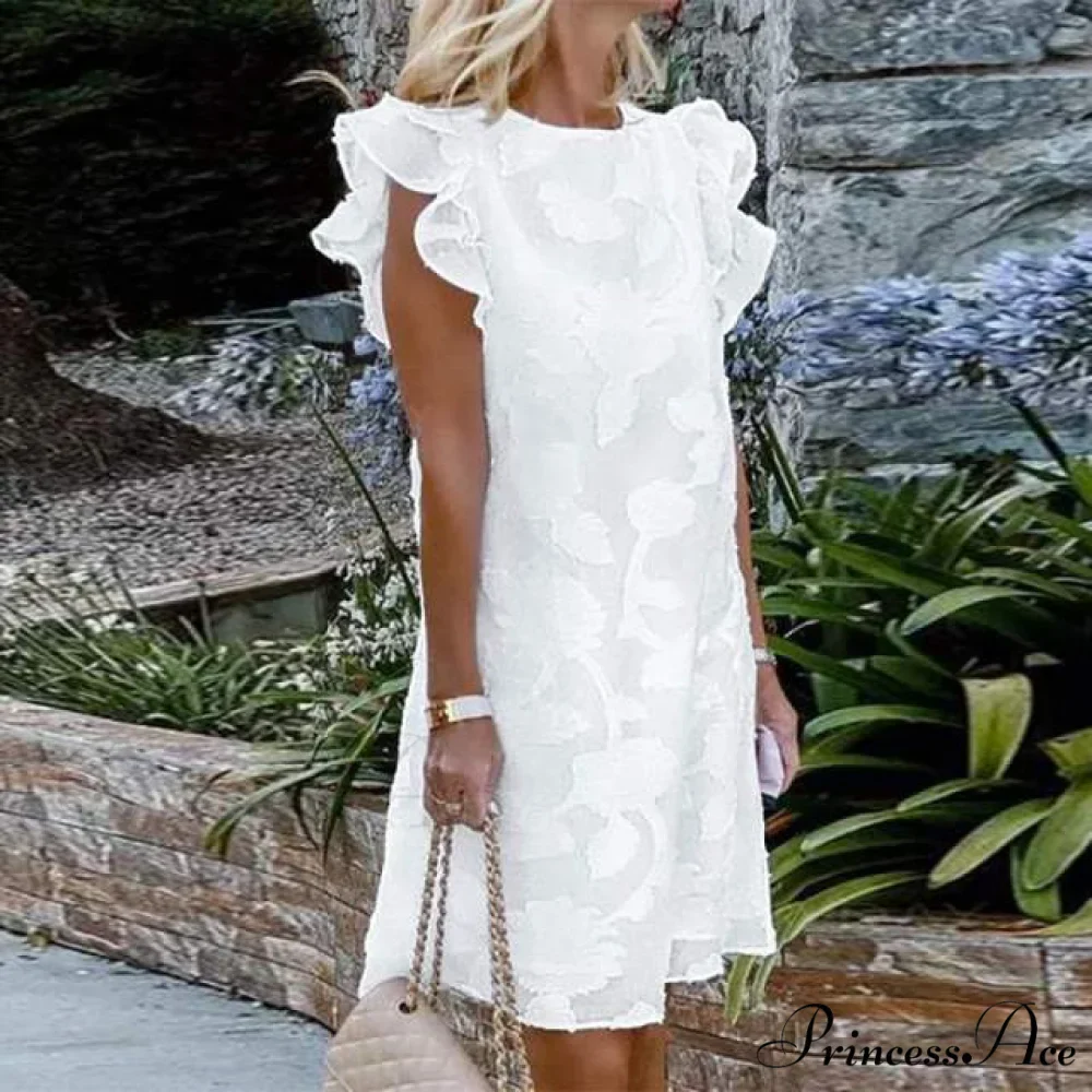 O Neck Party Vestidos Elegant Lace Crochet Dress - Image 2