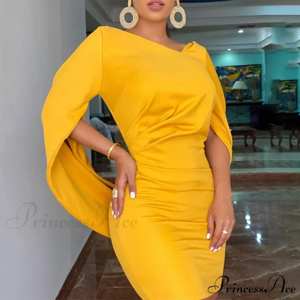 Women Cloak Sleeve Party Dress - Image 2