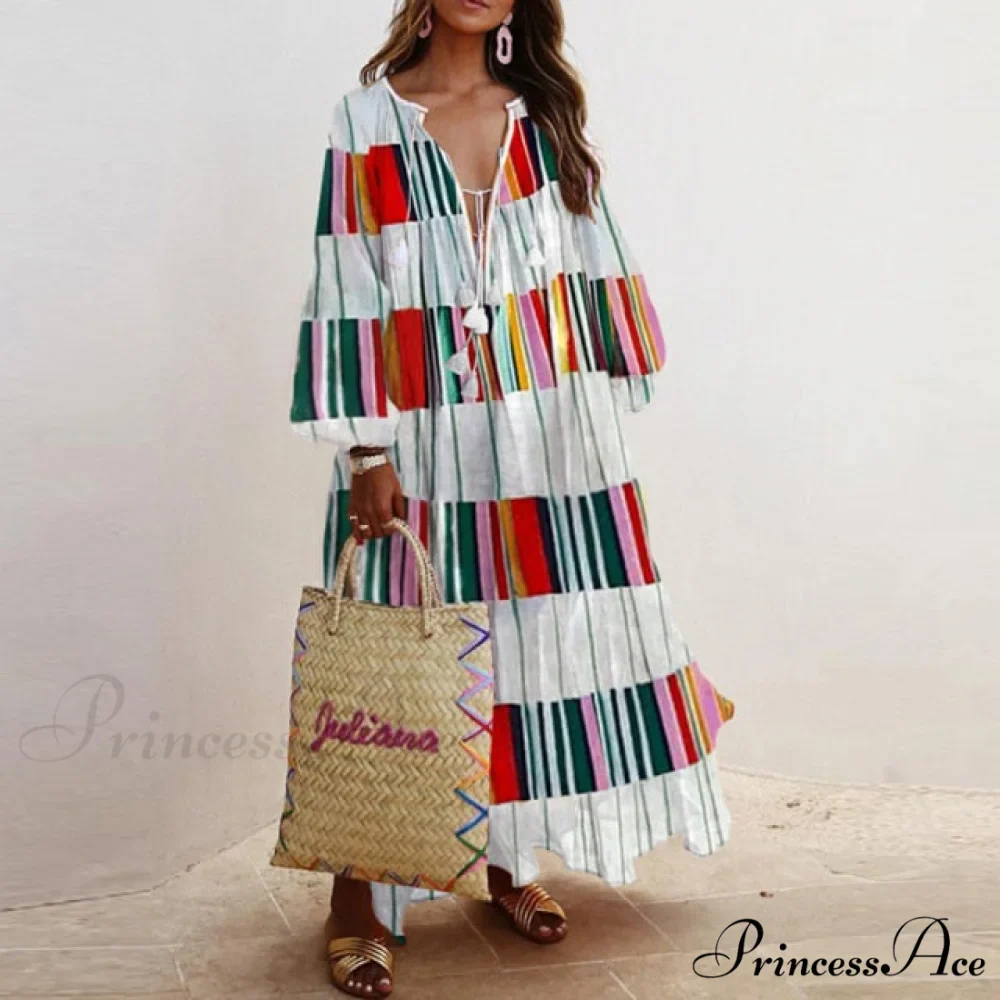 Autumn Vintage Long Lantern Sleeve Ladies Dresses - Image 3