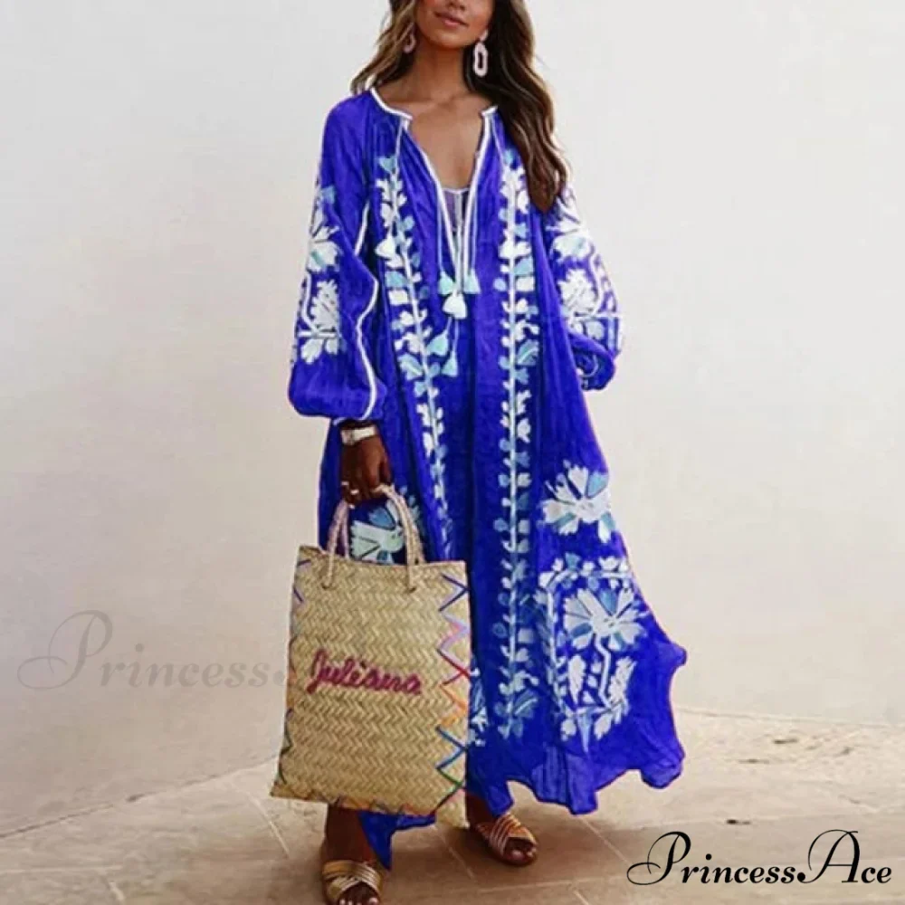 Autumn Vintage Long Lantern Sleeve Ladies Dresses - Image 4