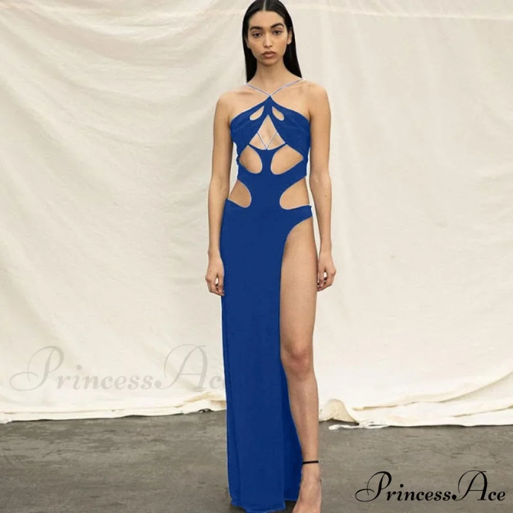 Solid Sexy Irregular Beach Vacation Long Dresses - Image 5