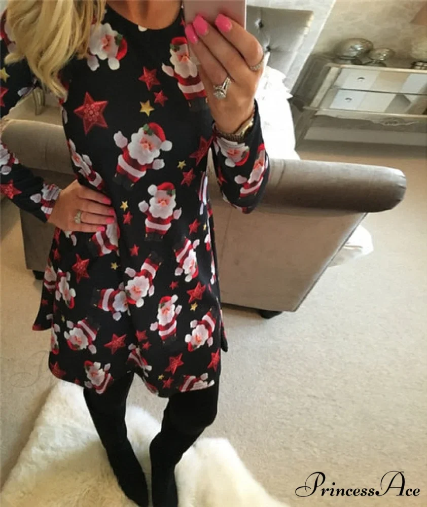 Long Sleeve Cute Christmas Dresses - Image 4