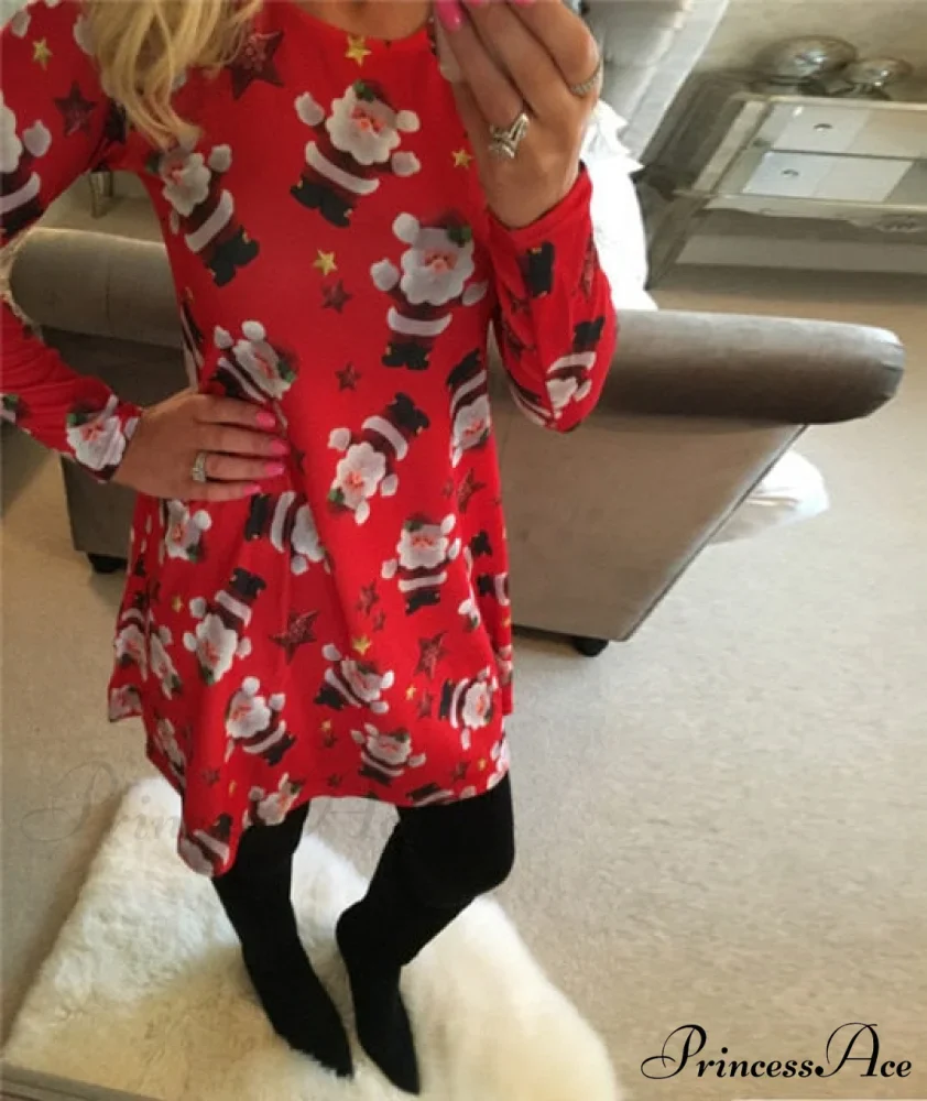 Long Sleeve Cute Christmas Dresses - Image 7