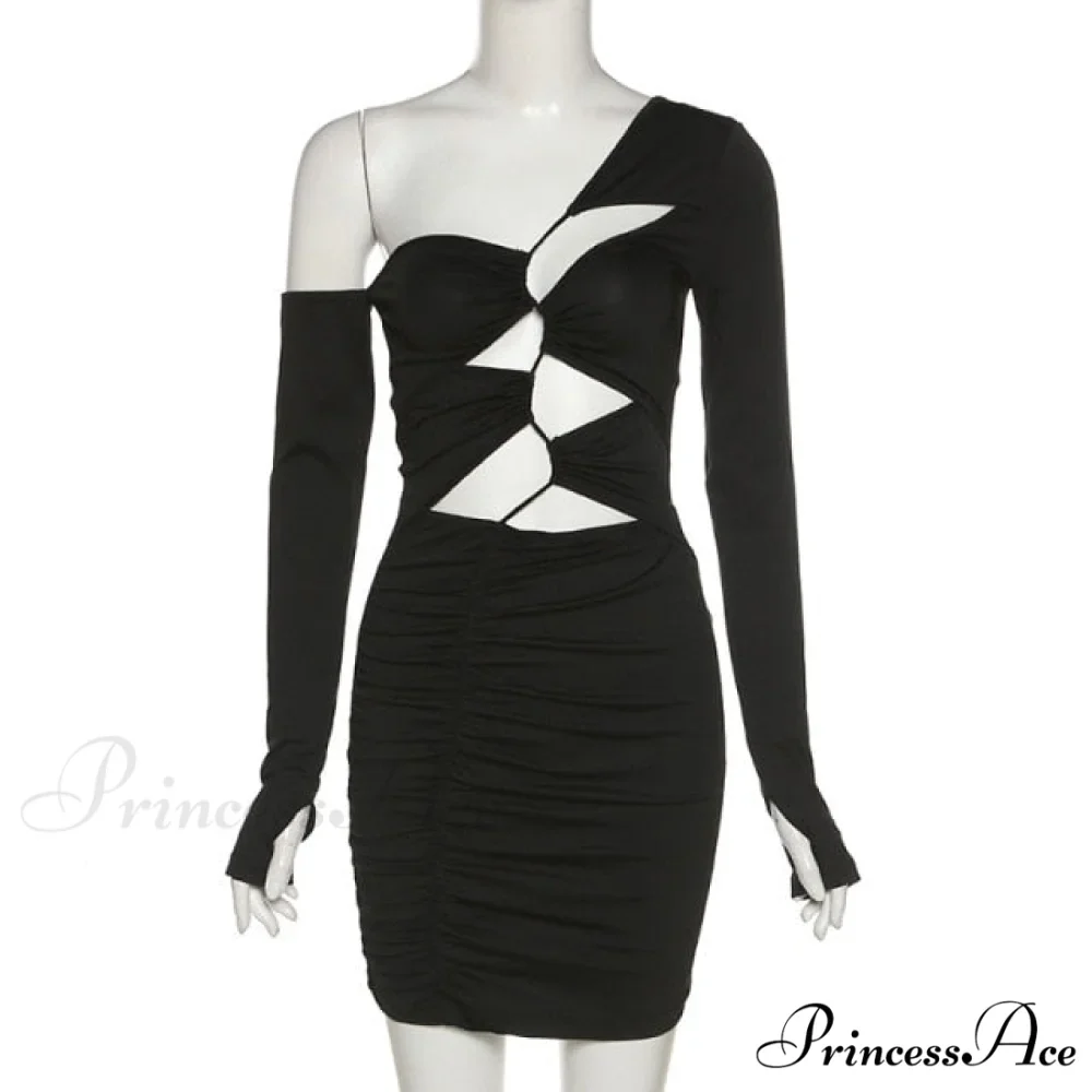 Long Sleeve Black Bodycon Party Dresses - Image 4
