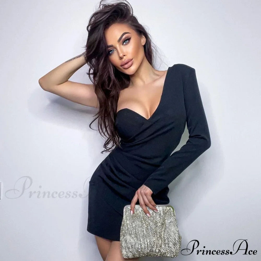 Long Sleeve Black Bodycon Party Dresses - Image 8