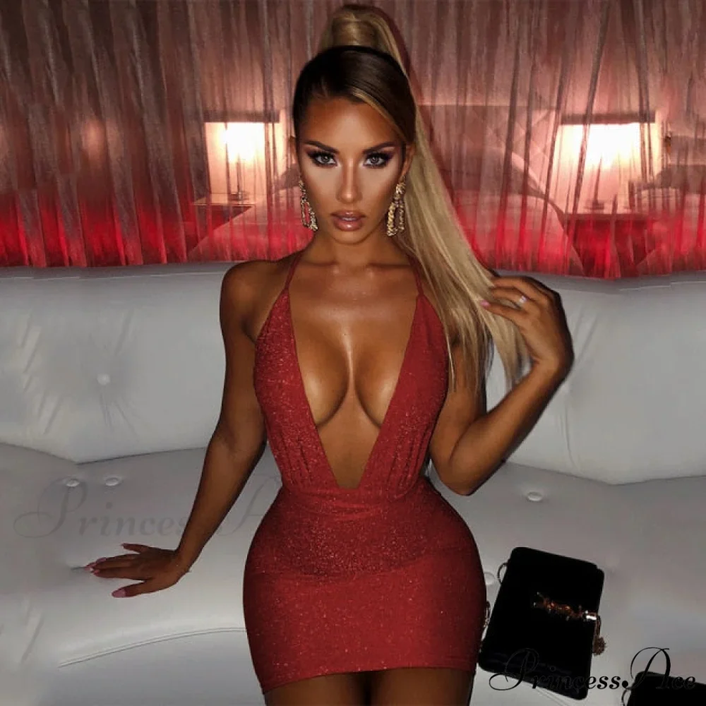 Glitter Sequin Strap Mini Dress - Image 4
