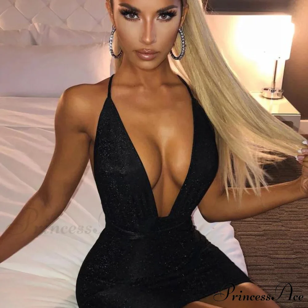 Glitter Sequin Strap Mini Dress - Image 6