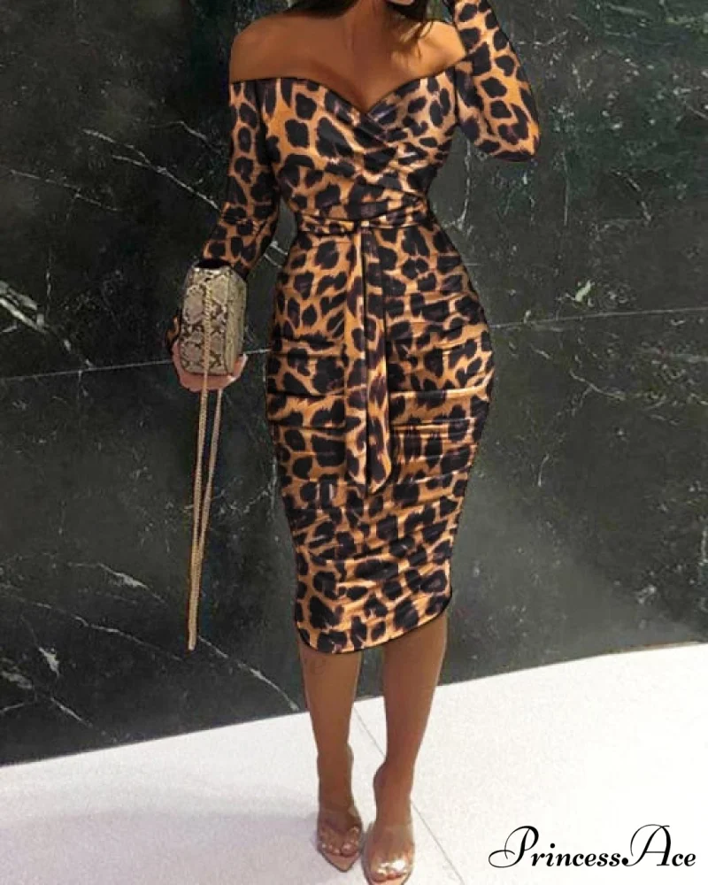 Long Sleeve Sexy Corset Midi Bodycon Dress - Image 2