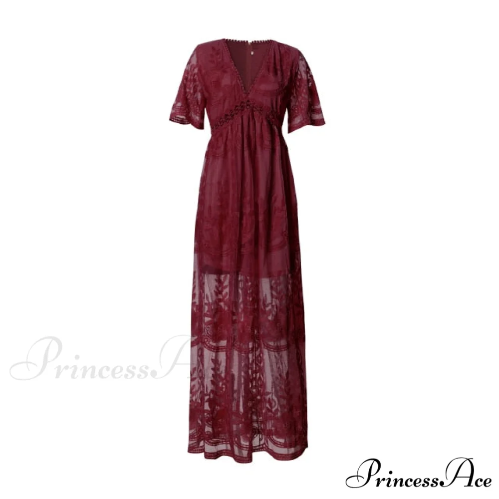 Loose Embroidery White Lace long Tunic Beach Dress - Image 5