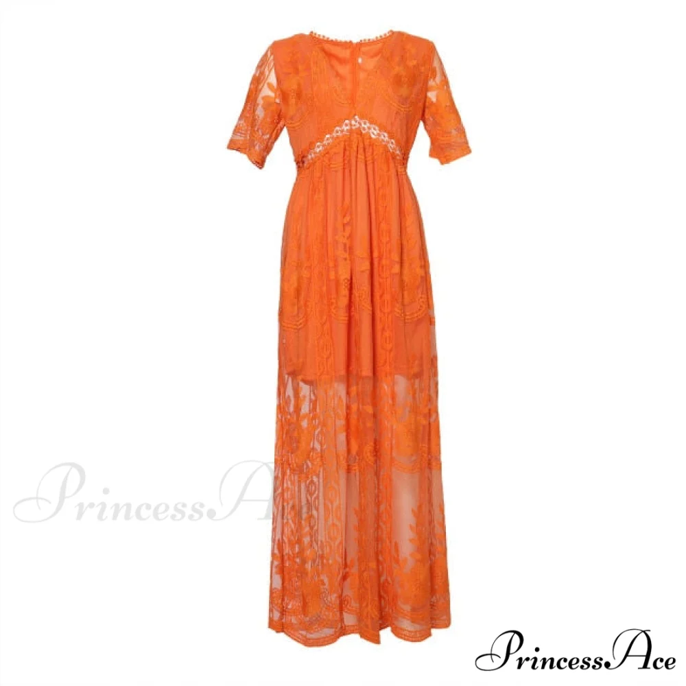 Loose Embroidery White Lace long Tunic Beach Dress - Image 8