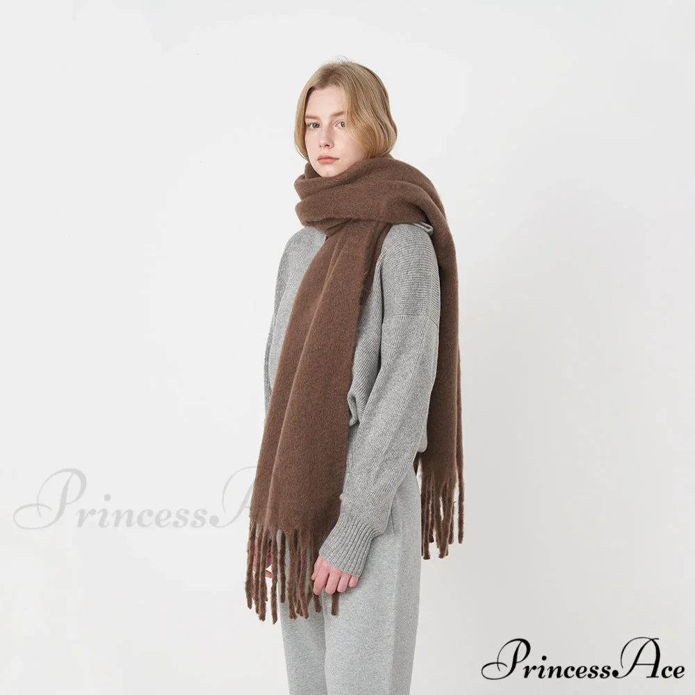 Thick Warm Soft Chunky Cozy Elegant Stylish Classic Long Scarf - Image 2
