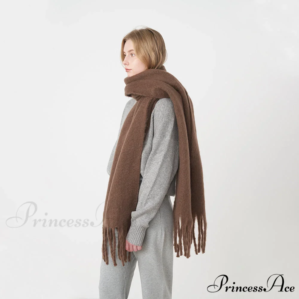 Thick Warm Soft Chunky Cozy Elegant Stylish Classic Long Scarf - Image 3