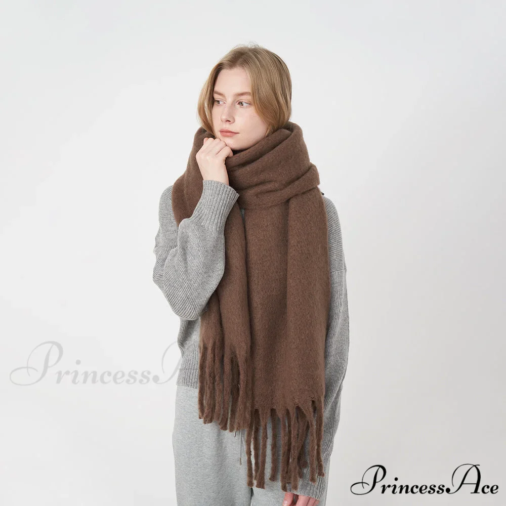 Thick Warm Soft Chunky Cozy Elegant Stylish Classic Long Scarf - Image 4