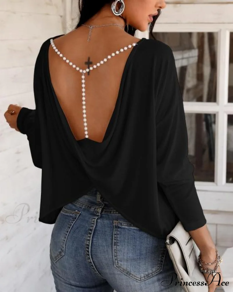 Elegant Fashion Casual Long Sleeve T-shirt - Image 3