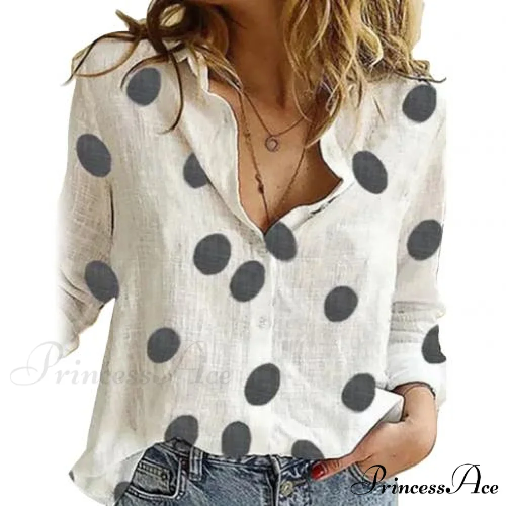 Long Sleeve Marguerite Dot Star Print Shirt - Image 2