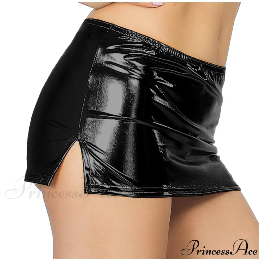 Sexy Wetlook Mini Club Party Skirt - Image 18