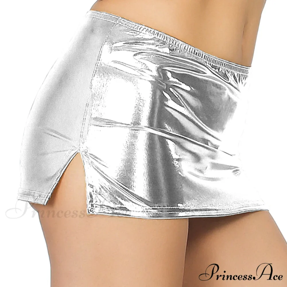 Sexy Wetlook Mini Club Party Skirt - Image 22