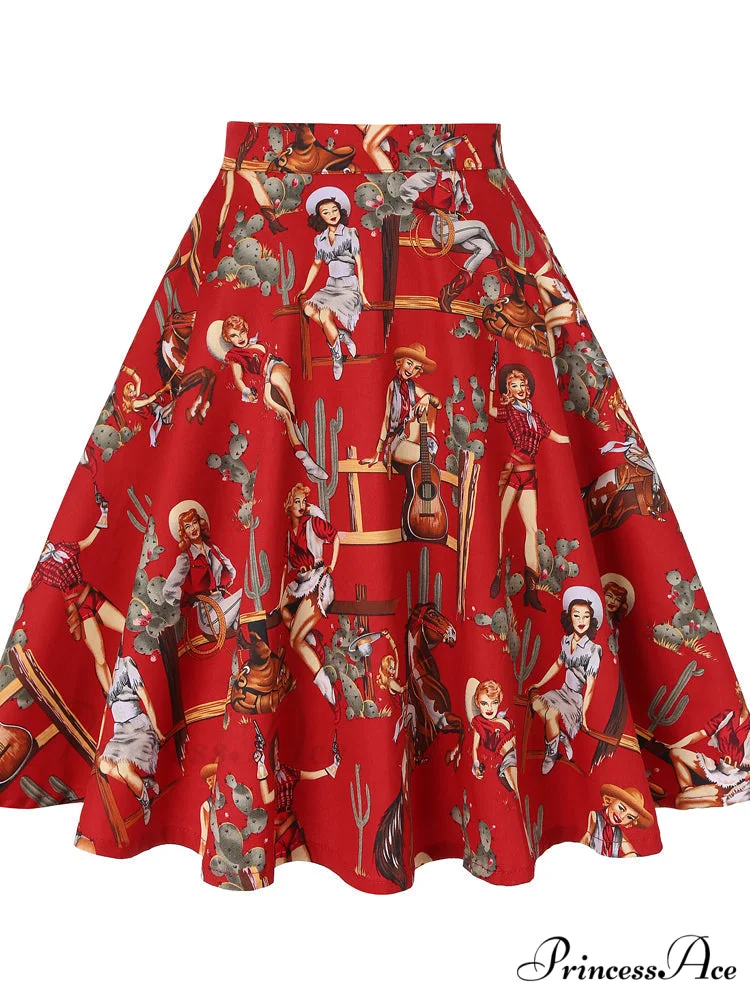 Runway Vintage Rockabilly Midi Skirt - Image 10