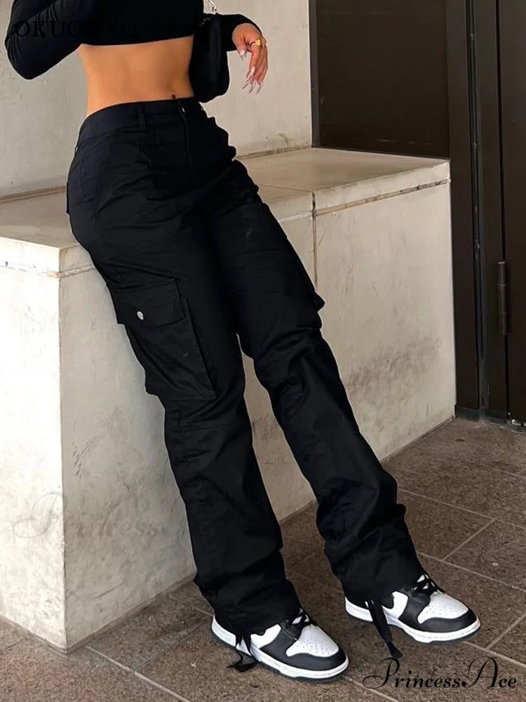 Vintage Grey Cargo Pants - Image 2