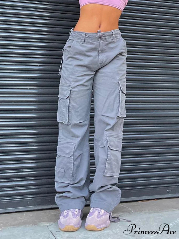 Vintage Grey Cargo Pants - Image 5