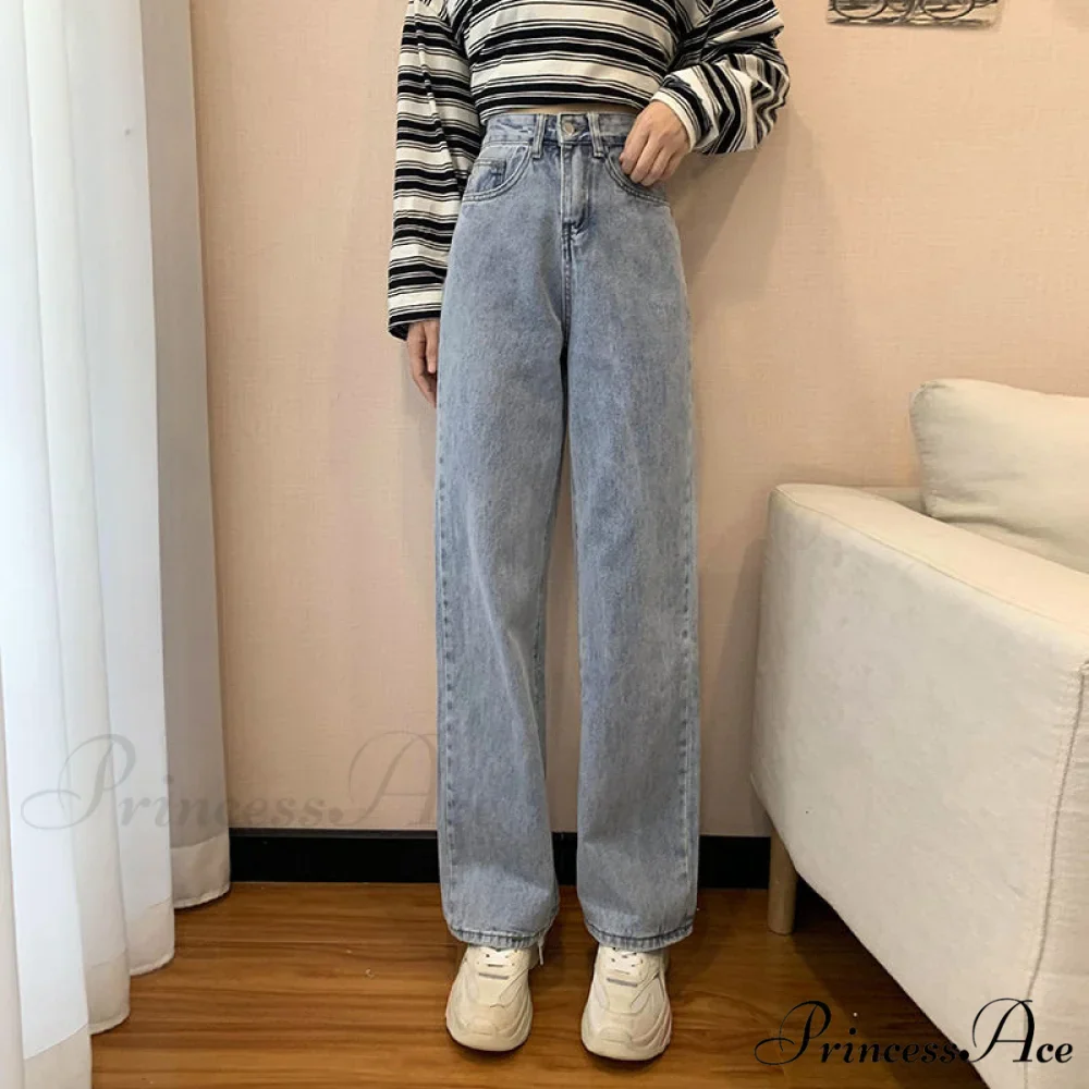 Straight Leg High Waist Stretch Denim Trousers - Image 8