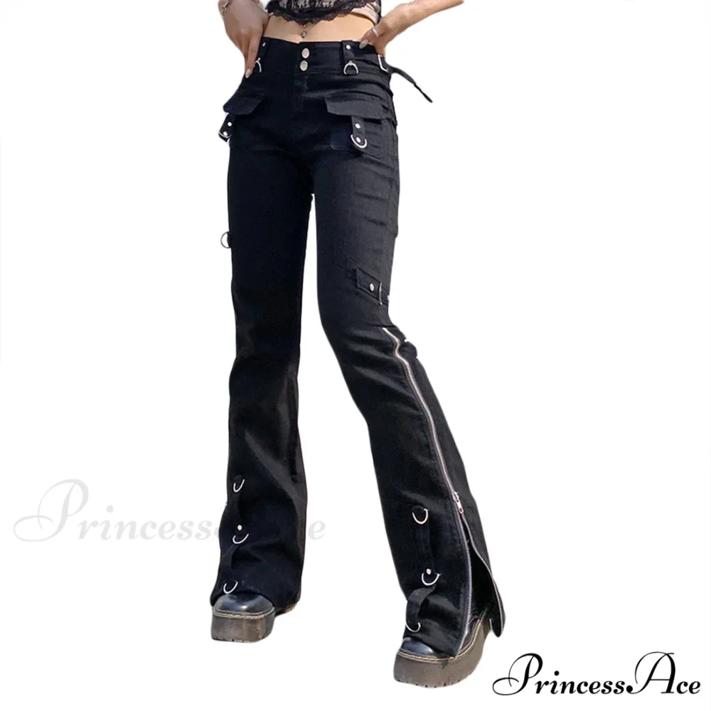 Bandage Low Waist Cargo Pants - Image 6