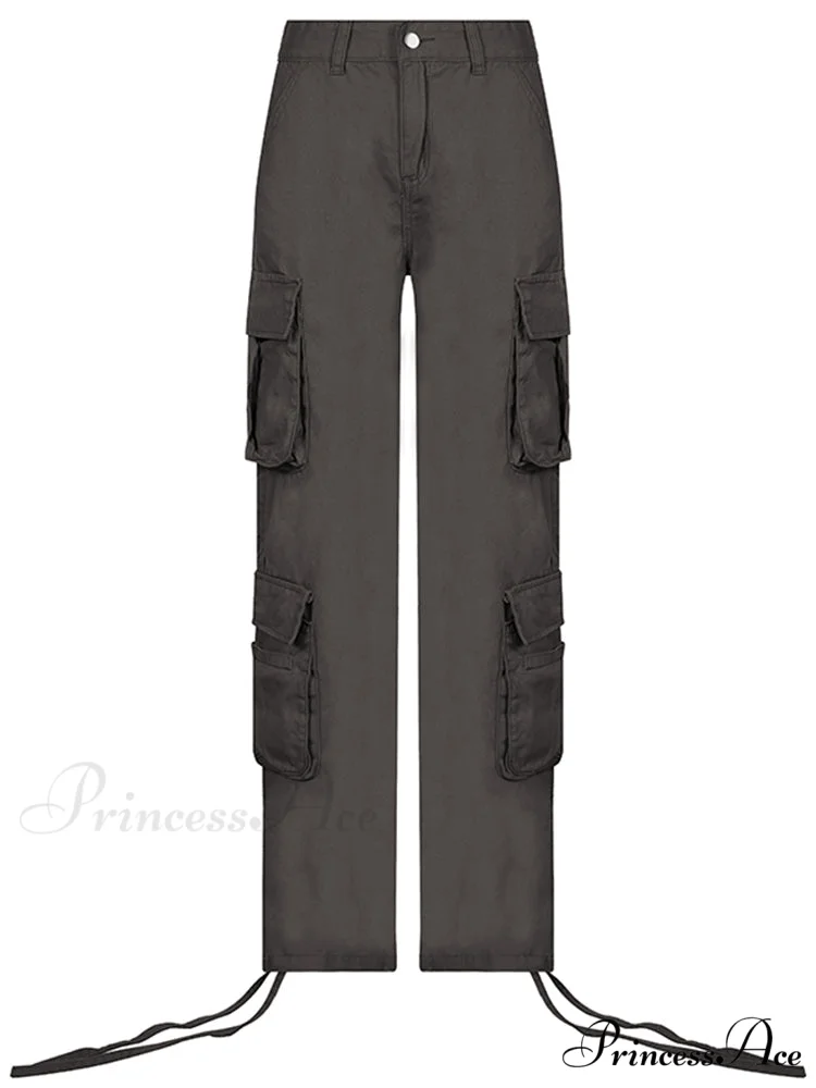 Ruched Big Pockets Cargo Jeans - Image 6