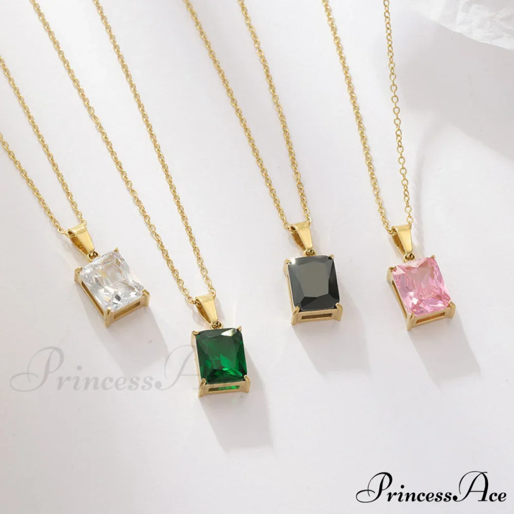 Stainless Steel Diamond Studded All-match Necklaces - Image 2