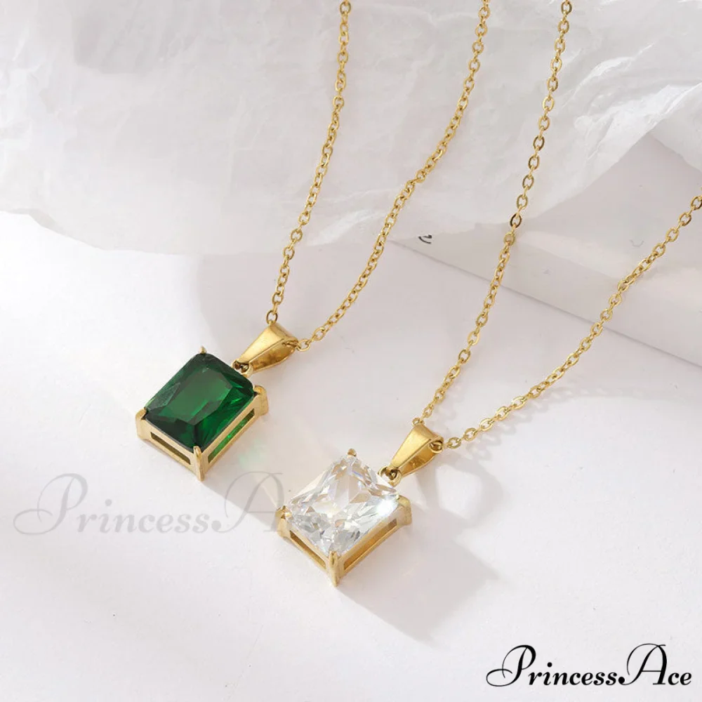 Stainless Steel Diamond Studded All-match Necklaces - Image 4