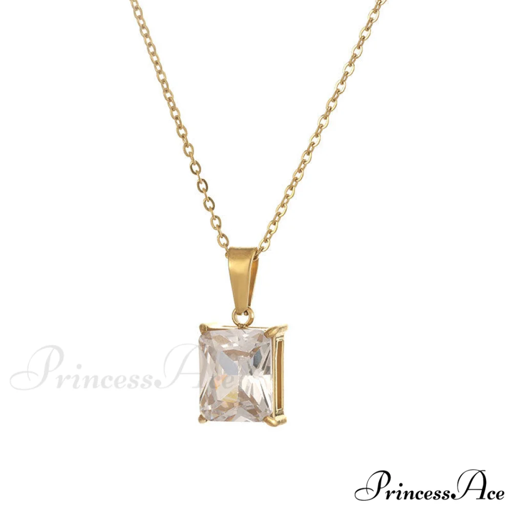 Stainless Steel Diamond Studded All-match Necklaces - Image 5