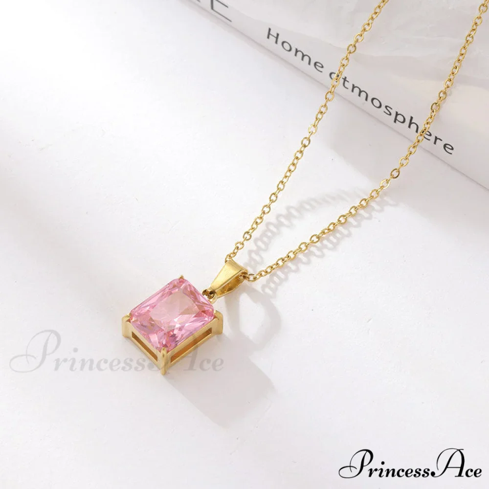 Stainless Steel Diamond Studded All-match Necklaces - Image 7
