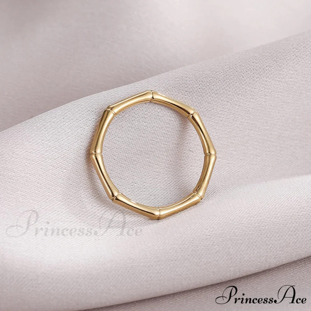 Stainless Steel Bamboo Shape Closed Rings - Image 6
