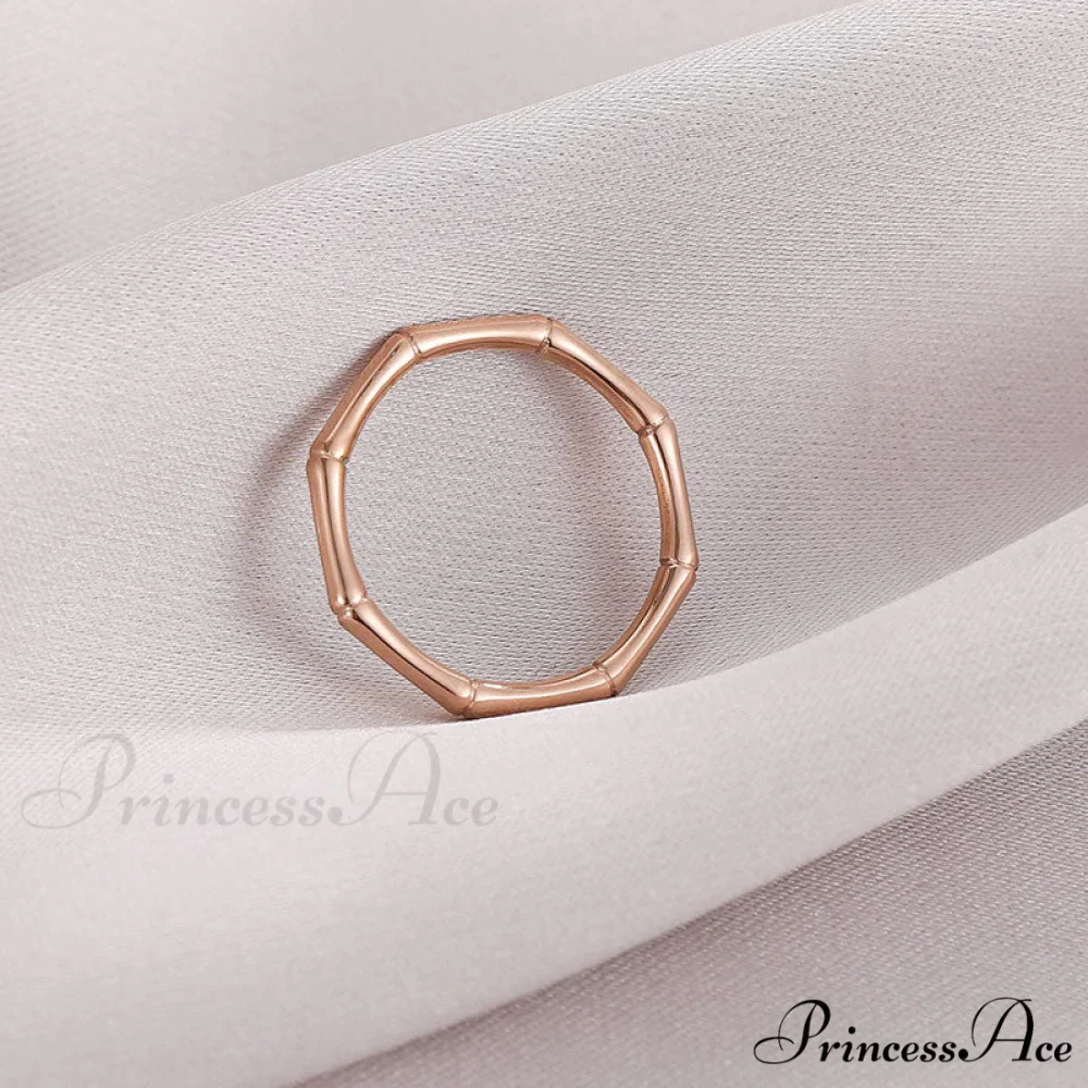 Stainless Steel Bamboo Shape Closed Rings - Image 7