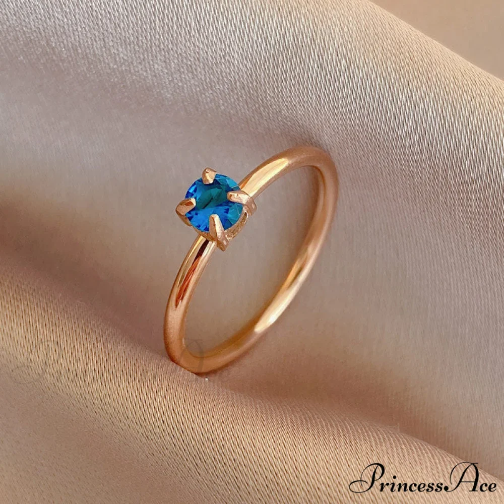 Shining Colorful Zircon Custom Closed Rings - Image 2