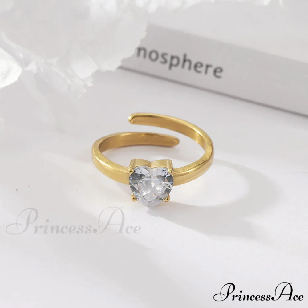 Classic Style White Zircon Open Rings - Image 2