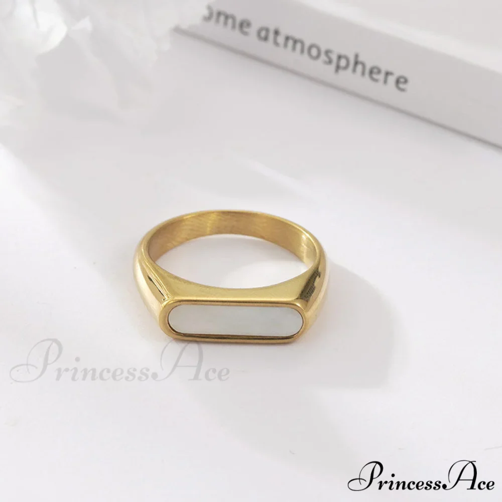 Retro Style Stainless Steel Colorful Opal Rings - Image 2