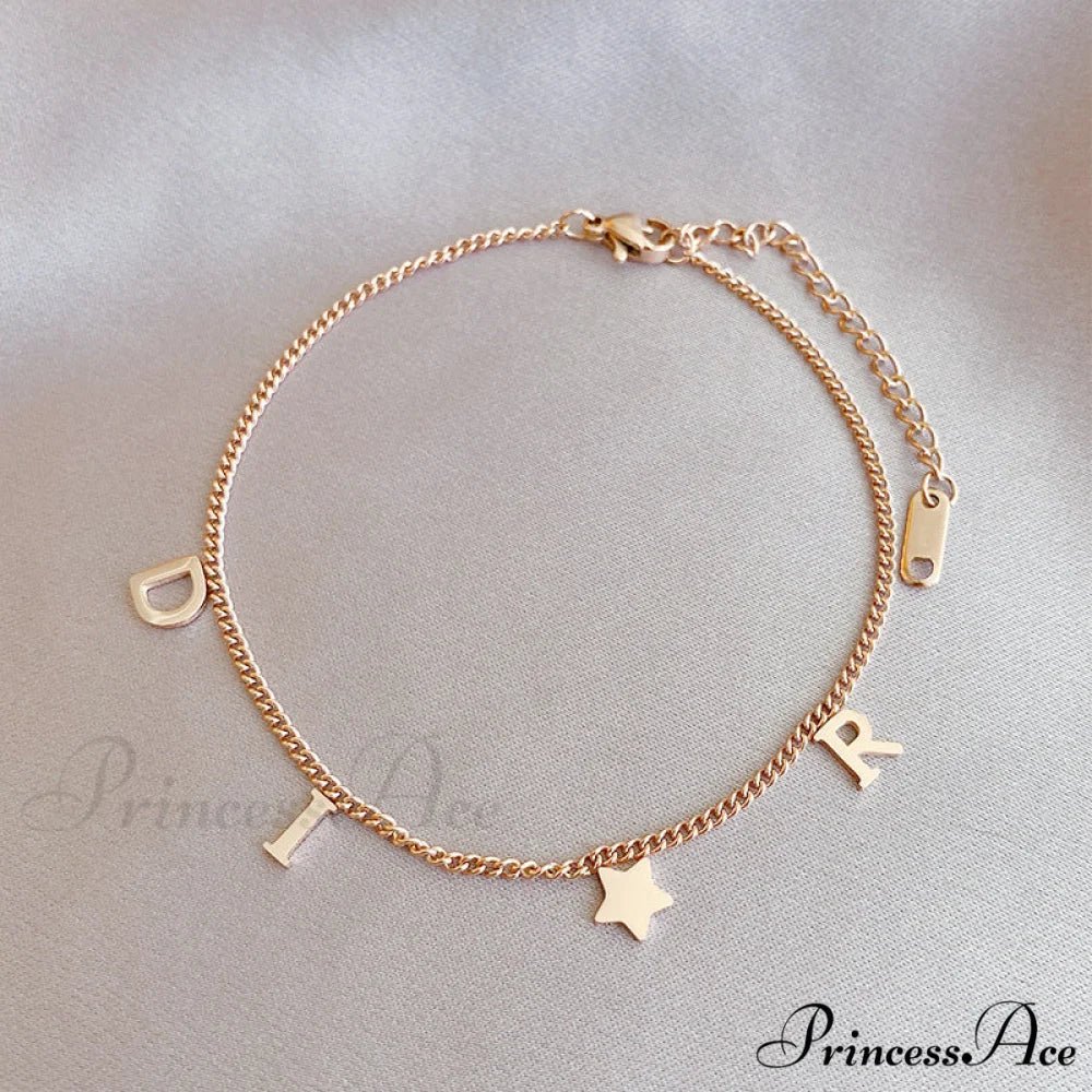 Creative Letter Pendant Bracelet - Image 4