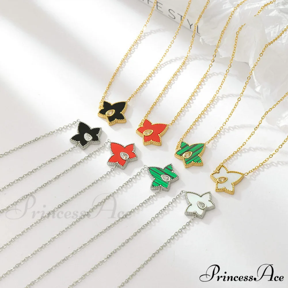 Retro Personalized Pentagonal Heart Clavicle Necklace - Image 3