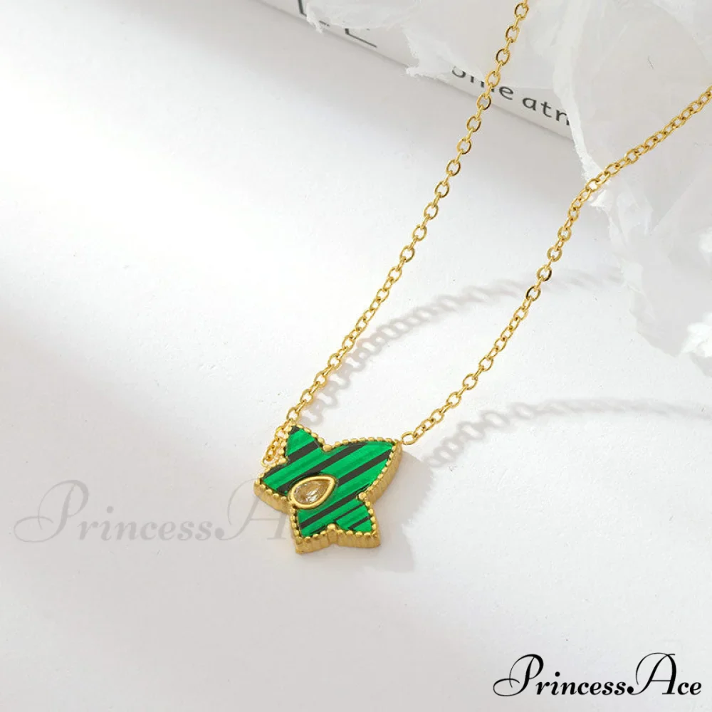 Retro Personalized Pentagonal Heart Clavicle Necklace - Image 9